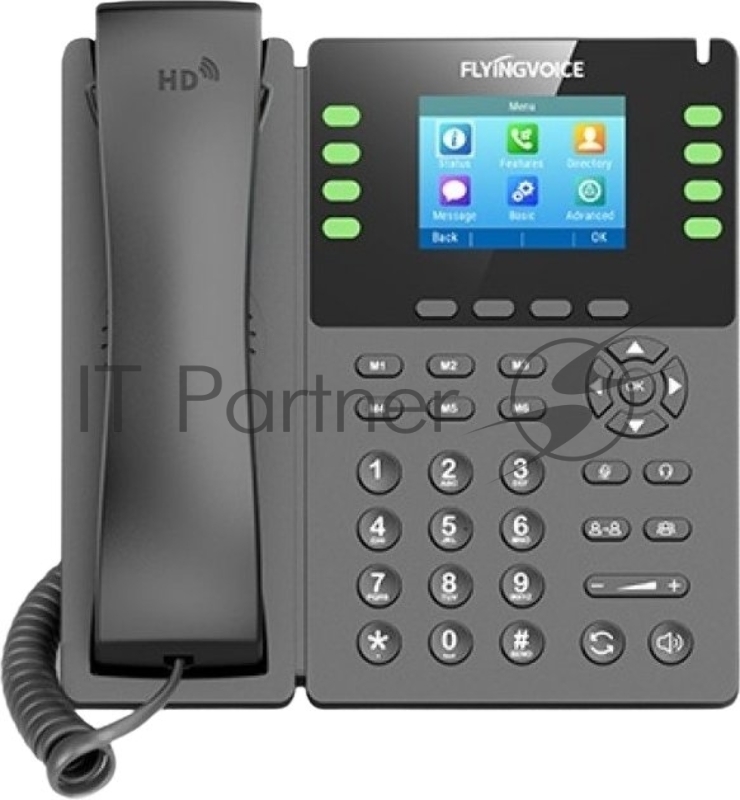 Телефон IP Flyingvoice P23GW серый (упак.:1шт)