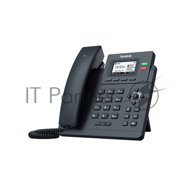 Настольный IP-телефон YEALINK SIP-T31W, 2 аккаунта, дисплей 2.3, Wi-Fi, PoE, БП шт