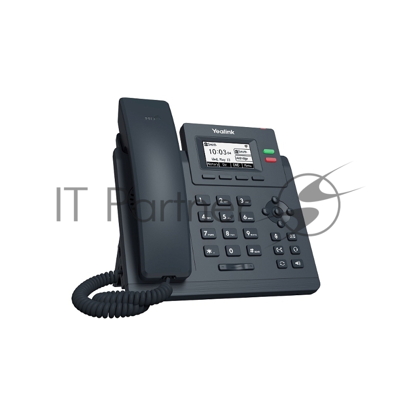Настольный IP-телефон YEALINK SIP-T31W, 2 аккаунта, дисплей 2.3, Wi-Fi, PoE, БП шт