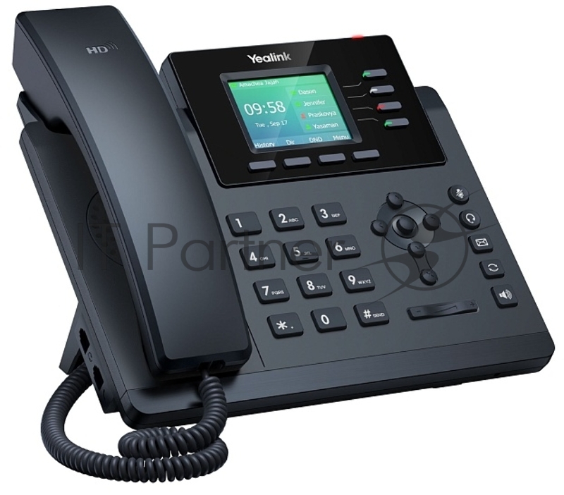 Настольный IP-телефон YEALINK SIP-T34W, 4 аккаунта, Wi-Fi, USB, 2.4 цветной экран, PoE, GigE, БП в компл. Шт