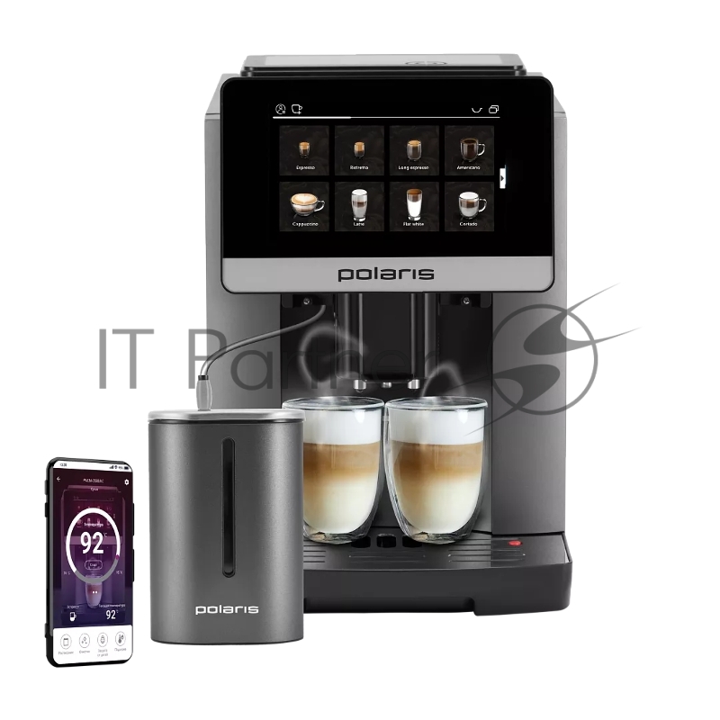 Кофемашина Polaris PACM 2080AC 1500Вт темно-серый