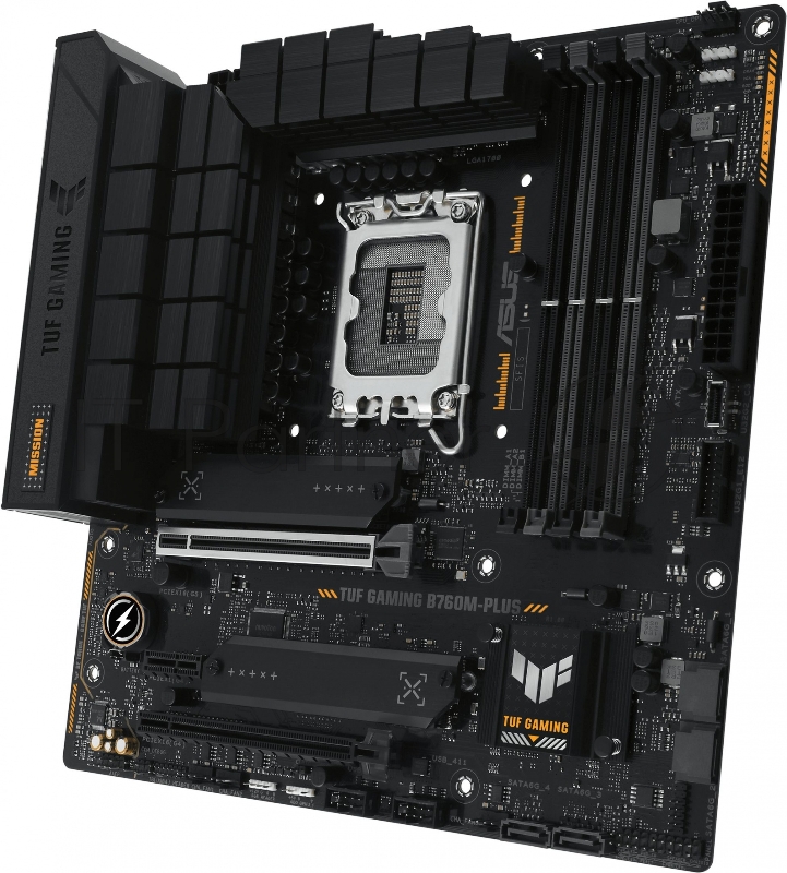 Материнская плата ASUS TUF GAMING B760M-PLUS Soc-1700 Intel B760 4xDDR5 mATX AC`97 8ch(7.1) 2.5Gg RAID+HDMI+DP