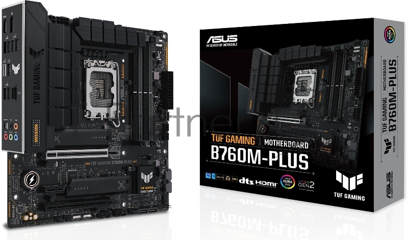 Материнская плата ASUS TUF GAMING B760M-PLUS Soc-1700 Intel B760 4xDDR5 mATX AC`97 8ch(7.1) 2.5Gg RAID+HDMI+DP