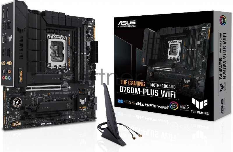 Материнская плата ASUS TUF GAMING B760M-PLUS WIFI Soc-1700 Intel B760 4xDDR5 mATX AC`97 8ch(7.1) 2.5Gg RAID+HDMI+DP