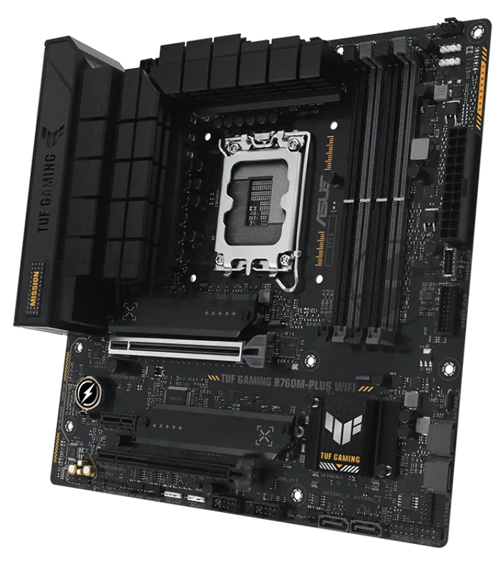 Материнская плата ASUS TUF GAMING B760M-PLUS WIFI Soc-1700 Intel B760 4xDDR5 mATX AC`97 8ch(7.1) 2.5Gg RAID+HDMI+DP