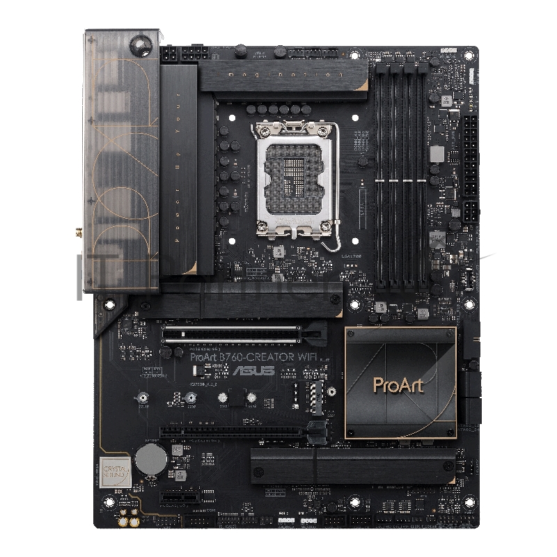 Материнская плата ASUS PROART B760-CREATOR WIFI LGA 1700, Intel B760, 2xDDR4-3200 МГц, 2xPCI-Ex16, 3xM.2,ATX