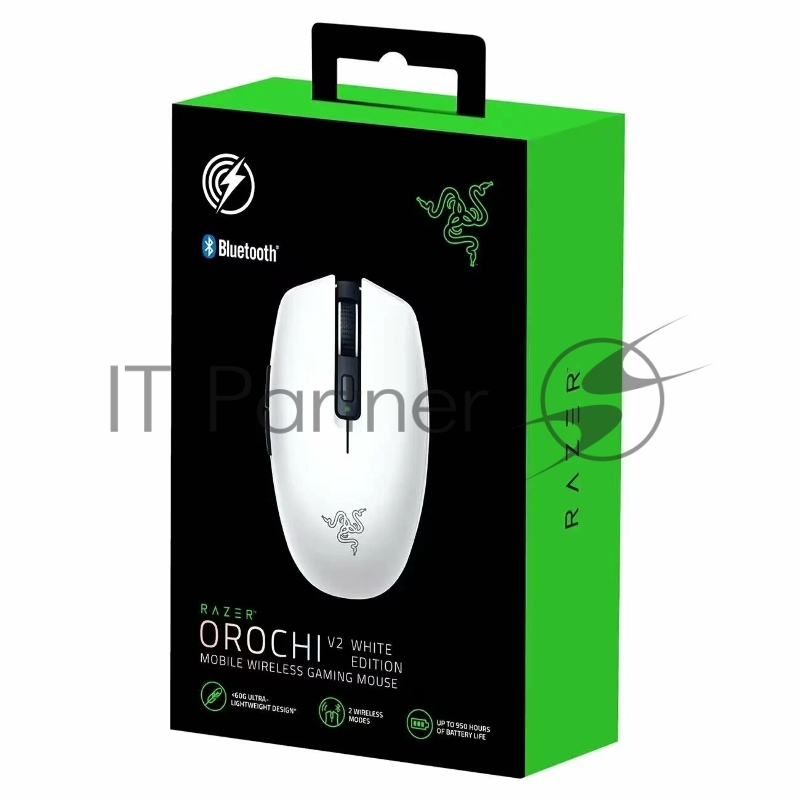 Мышь RAZER OROCHI V2 белая Беспроводная игровая (USB, 2,4 ГГц, Bluetooth, 6 кн., RAZER™ 2 switces, 18000 dpi, RAZER™ 5G, 1x AA)