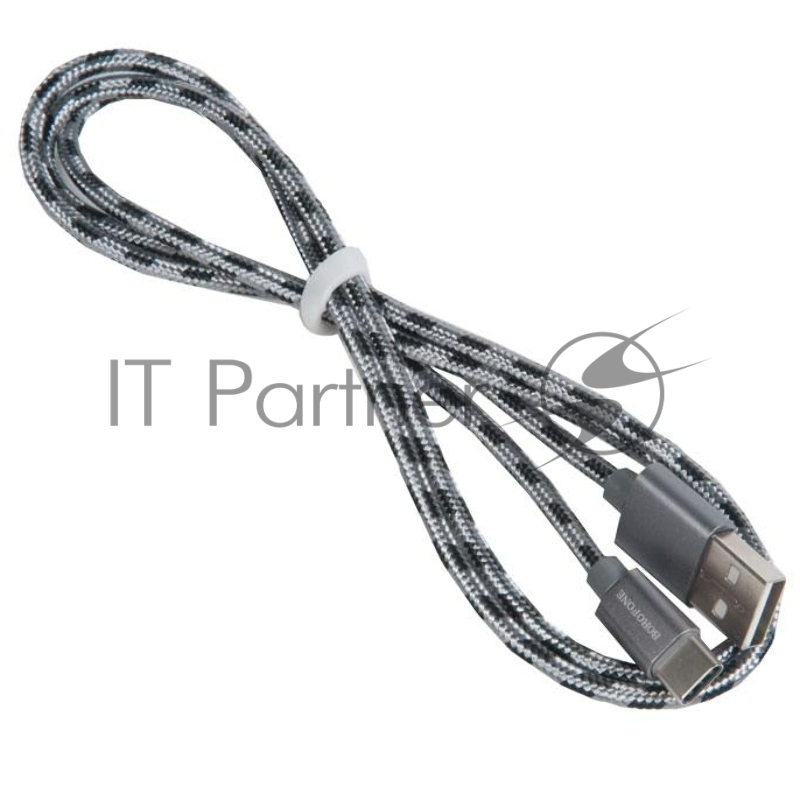 Кабель USB BOROFONE BX24 для Type-C, 3.0А, длина 1м, серый