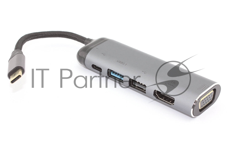 Кабель Type-C на VGA + HDMI + USB 3.1 + Type C + PD + USB 2.0