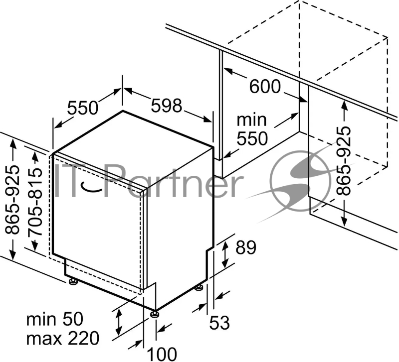 Посудомоечная машина встраив. Bosch SBH4ECX10E полноразмерная