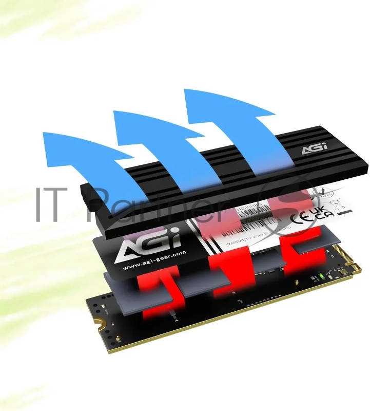 Накопитель SSD AGi PCIe 4.0 x4 1TB AGI1T0G44AI828 AI828 M.2 2280