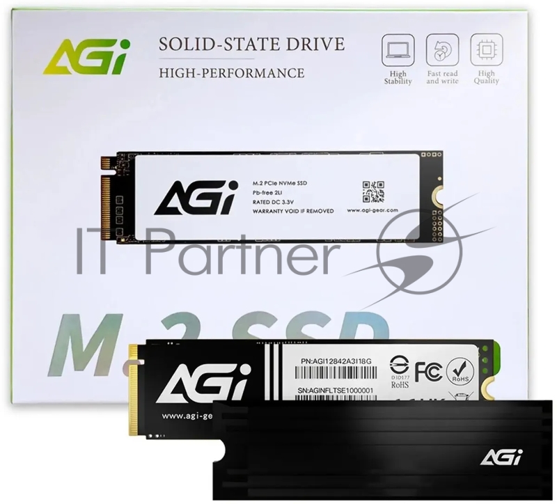 Накопитель SSD AGi PCIe 4.0 x4 1TB AGI1T0G44AI828 AI828 M.2 2280