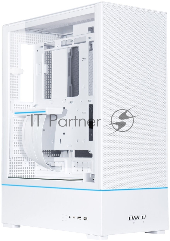 Корпус Lian Li SUP01W / White / 3 x 120mm PWM Fan / PCIe4.0 Riser Cable / Mid-Tower, TG / G99.SUP01W.R0
