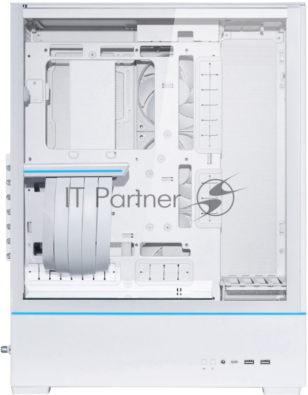 Корпус Lian Li SUP01W / White / 3 x 120mm PWM Fan / PCIe4.0 Riser Cable / Mid-Tower, TG / G99.SUP01W.R0