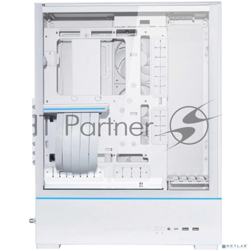 Корпус Lian Li SUP01W / White / 3 x 120mm PWM Fan / PCIe4.0 Riser Cable / Mid-Tower, TG / G99.SUP01W.R0