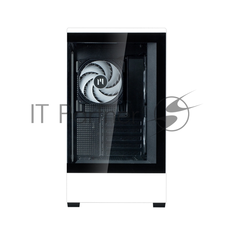 Корпус ZALMAN P30 BW, MATX, BLACK/WHITE, WINDOW, 2x3.5, 3x2.5, 1xUSB TYPE-C, 1xUSB3.0, SIDE 2x120mm ARGB, REAR 1x120mm ARGB