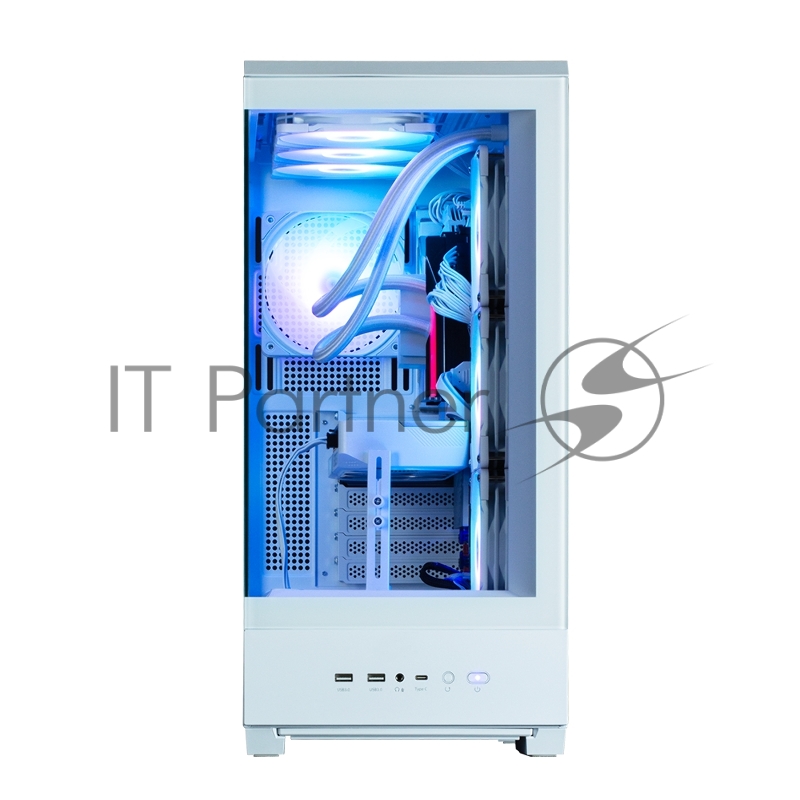 Корпус ZALMAN P50 DS, ATX, WHITE, WINDOW, 2x3.5, 3x2.5, 1xUSB TYPE-C, 2xUSB3.0, SIDE 3x120mm ARGB, REAR 1x120mm ARGB