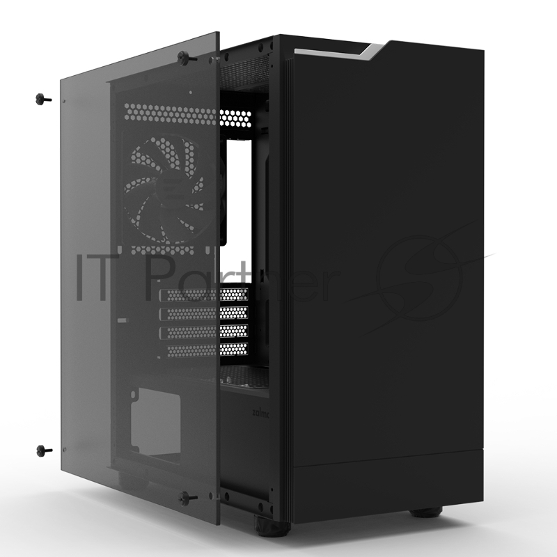 Корпус ZALMAN T4 PLUS, MATX, BLACK, WINDOW, 1 x Combo (3.5 or 2.5), 1x3.5, 2x2.5, 1xUSB2.0, 2xUSB3.0, REAR 1x120mm ARGB