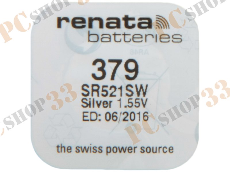 Батарейка Renata 379 1.55В SR521SW (1шт./уп.)