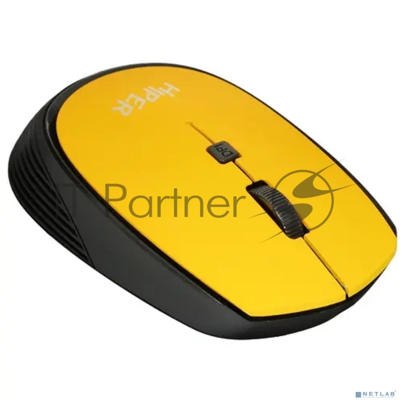 Мышь HIPER беспроводная HOMW-085 {1600dpi, желтый, USB, 4кнп}
