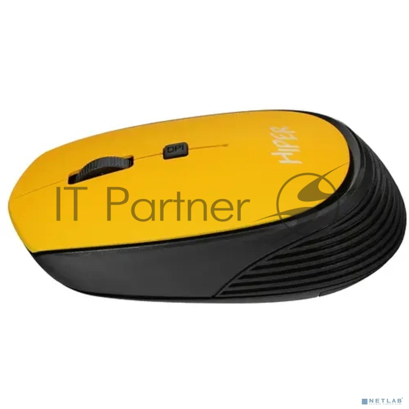 Мышь HIPER беспроводная HOMW-085 {1600dpi, желтый, USB, 4кнп}