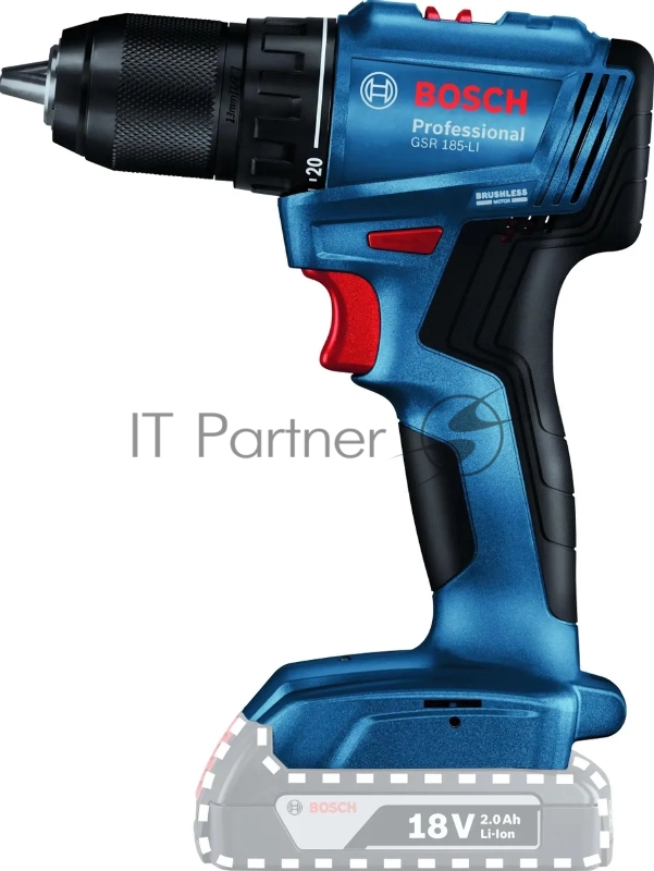 Дрель-шуруповерт Bosch GSR 185-LI аккум. патрон:быстрозажимной (кейс в комплекте) (06019K3003)