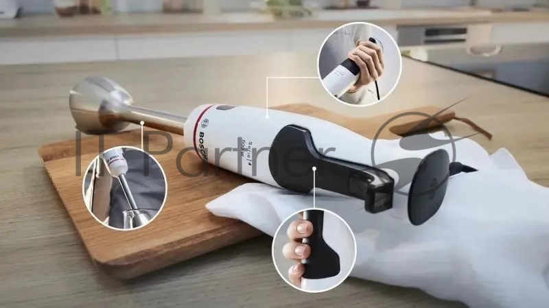 Блендер погружной Bosch MSM4W421 800Вт белый