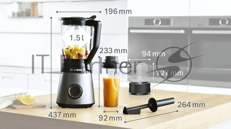 Блендер стационарный Bosch MMB6177S 1200Вт серебристый