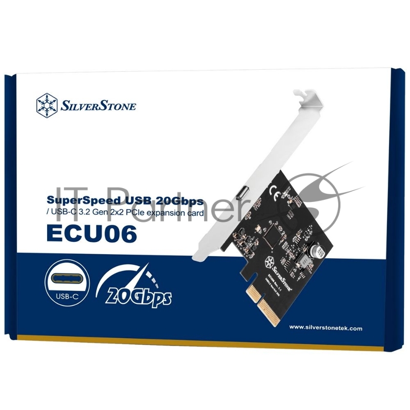 Контроллер Silverstone G56ECU060000010 SuperSpeed USB 20Gbps / USB-C 3.2 Gen 2x2 PCIe expansion card