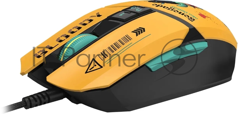 Мышь A4Tech Bloody W63 Max Renegade желтый/рисунок оптическая (120000dpi) USB