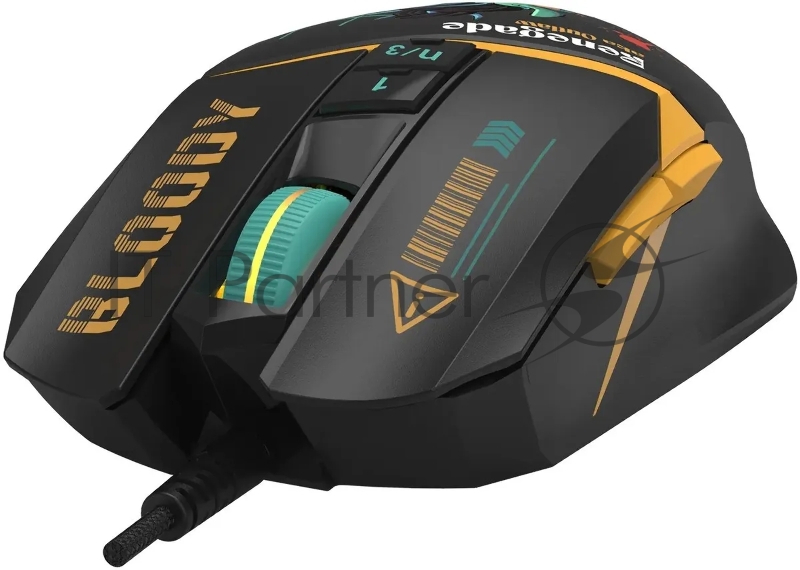 Мышь A4Tech Bloody W63 Max Renegade черный/рисунок оптическая (120000dpi) USB