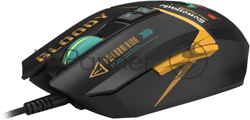 Мышь A4Tech Bloody W63 Max Renegade черный/рисунок оптическая (120000dpi) USB
