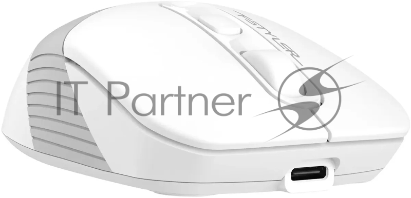 Мышь A4Tech Fstyler FB10CS белый/серый оптическая (2000dpi) silent беспроводная BT/Radio USB (4but)