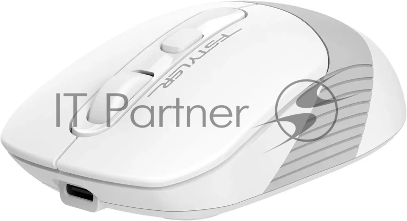 Мышь A4Tech Fstyler FB10CS белый/серый оптическая (2000dpi) silent беспроводная BT/Radio USB (4but)
