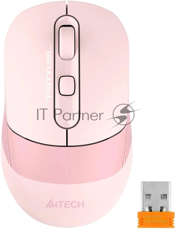 Мышь A4Tech Fstyler FB10CS розовый оптическая (2000dpi) silent беспроводная BT/Radio USB (4but)