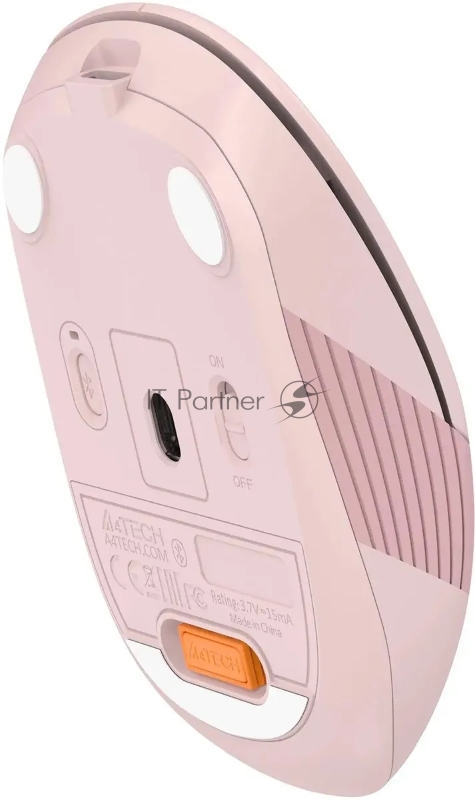 Мышь A4Tech Fstyler FB10CS розовый оптическая (2000dpi) silent беспроводная BT/Radio USB (4but)