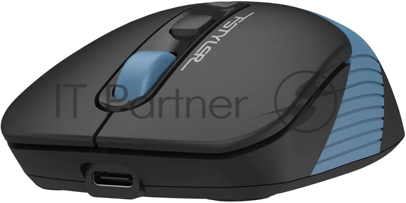 Мышь A4Tech Fstyler FB10CS черный/синий оптическая (2000dpi) silent беспроводная BT/Radio USB (4but)