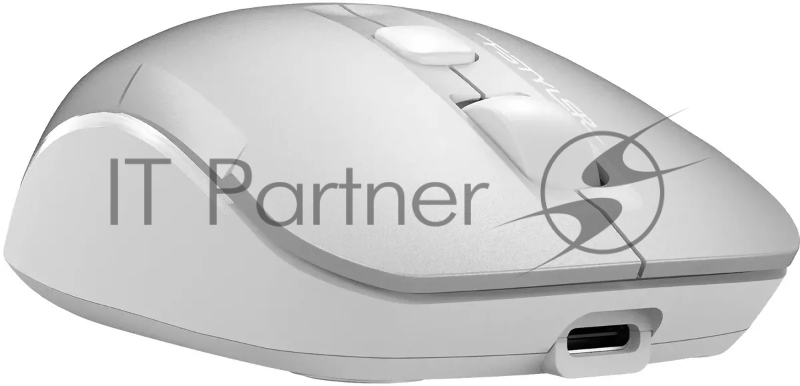 Мышь A4Tech Fstyler FB26CS Air2 серебристый/белый оптическая (2000dpi) silent беспроводная BT/Radio USB для ноутбука (4but)