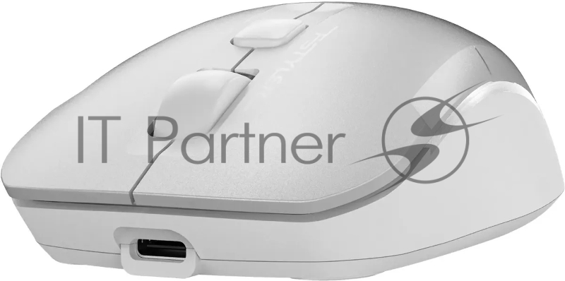 Мышь A4Tech Fstyler FB26CS Air2 серебристый/белый оптическая (2000dpi) silent беспроводная BT/Radio USB для ноутбука (4but)