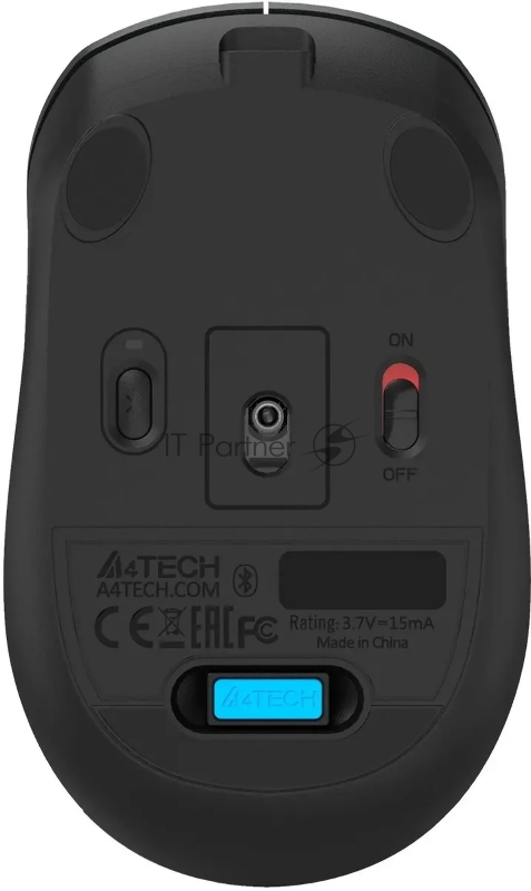 Мышь A4Tech Fstyler FB26CS Air2 серый/черный оптическая (2000dpi) silent беспроводная BT/Radio USB для ноутбука (4but)