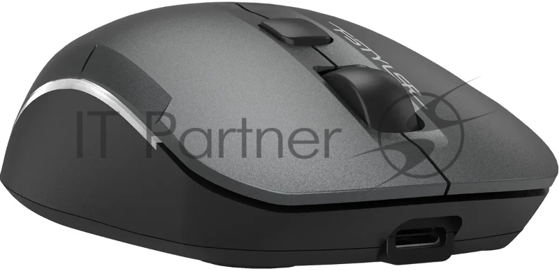 Мышь A4Tech Fstyler FB26CS Air2 серый/черный оптическая (2000dpi) silent беспроводная BT/Radio USB для ноутбука (4but)