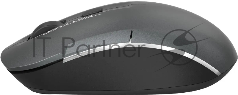 Мышь A4Tech Fstyler FB26CS Air2 серый/черный оптическая (2000dpi) silent беспроводная BT/Radio USB для ноутбука (4but)