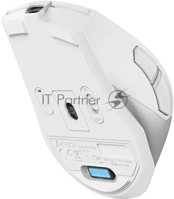 Мышь A4Tech Fstyler FG45CS Air2 белый/серебристый оптическая (2000dpi) silent беспроводная USB для ноутбука (7but)