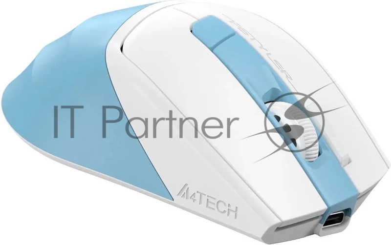 Мышь A4Tech Fstyler FG45CS Air2 голубой/белый оптическая (2000dpi) silent беспроводная USB для ноутбука (7but)