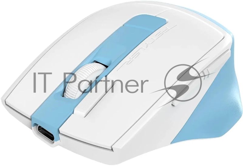 Мышь A4Tech Fstyler FG45CS Air2 голубой/белый оптическая (2000dpi) silent беспроводная USB для ноутбука (7but)