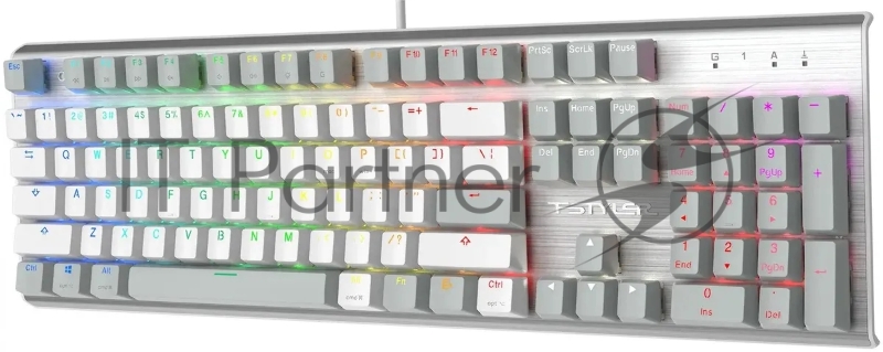 Клавиатура A4Tech Fstyler FS100 Neon механическая серый/белый USB for gamer LED (FS100)