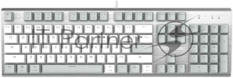 Клавиатура A4Tech Fstyler FS100 Neon механическая серый/белый USB for gamer LED (FS100)