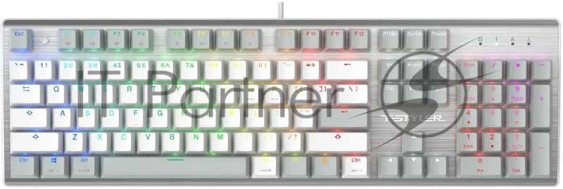 Клавиатура A4Tech Fstyler FS100 Neon механическая серый/белый USB for gamer LED (FS100)