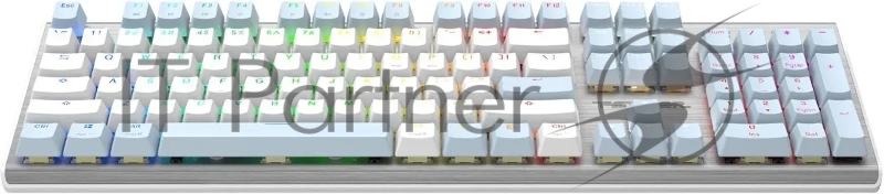 Клавиатура A4Tech Fstyler FS100 Neon механическая синий/белый USB for gamer LED (FS100)