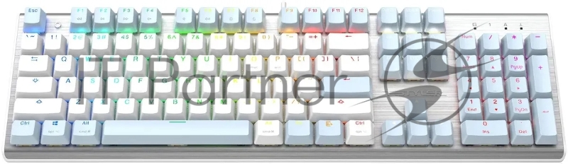 Клавиатура A4Tech Fstyler FS100 Neon механическая синий/белый USB for gamer LED (FS100)